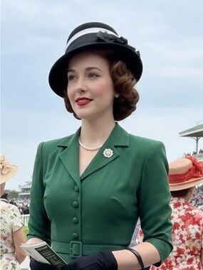 Classic Black Wool Cloche Hat with White Band-Fine Millinery, August Collection